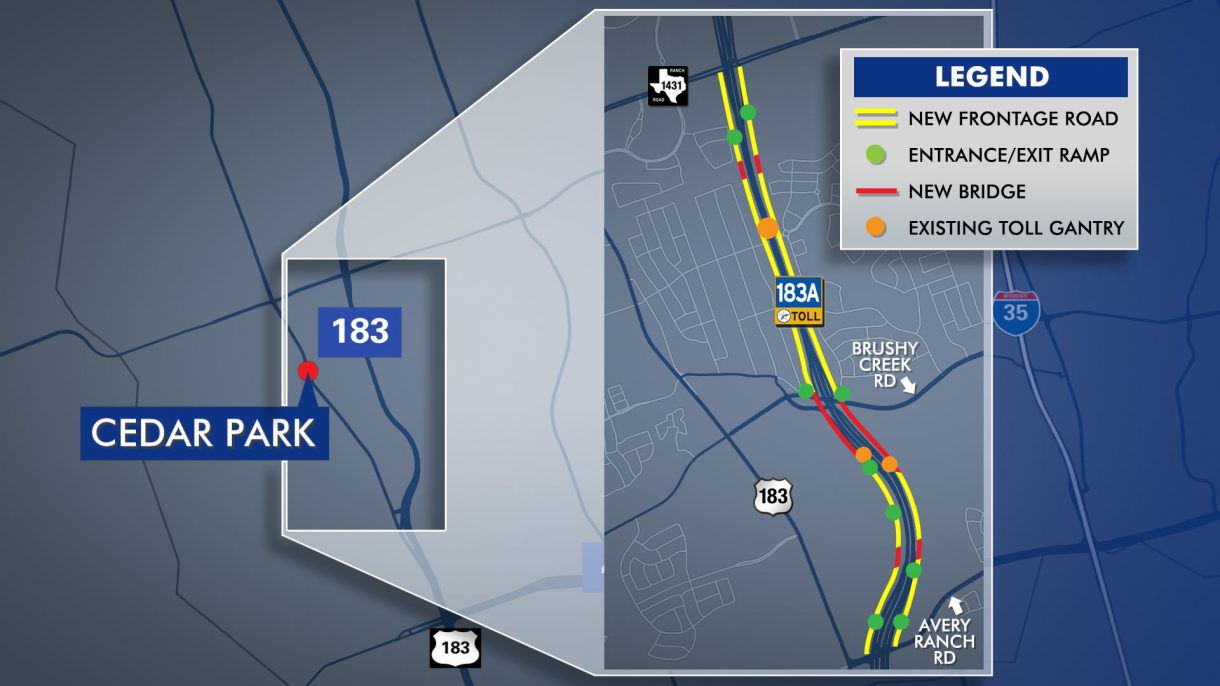Cedar Park Frontage Roads Vidwall