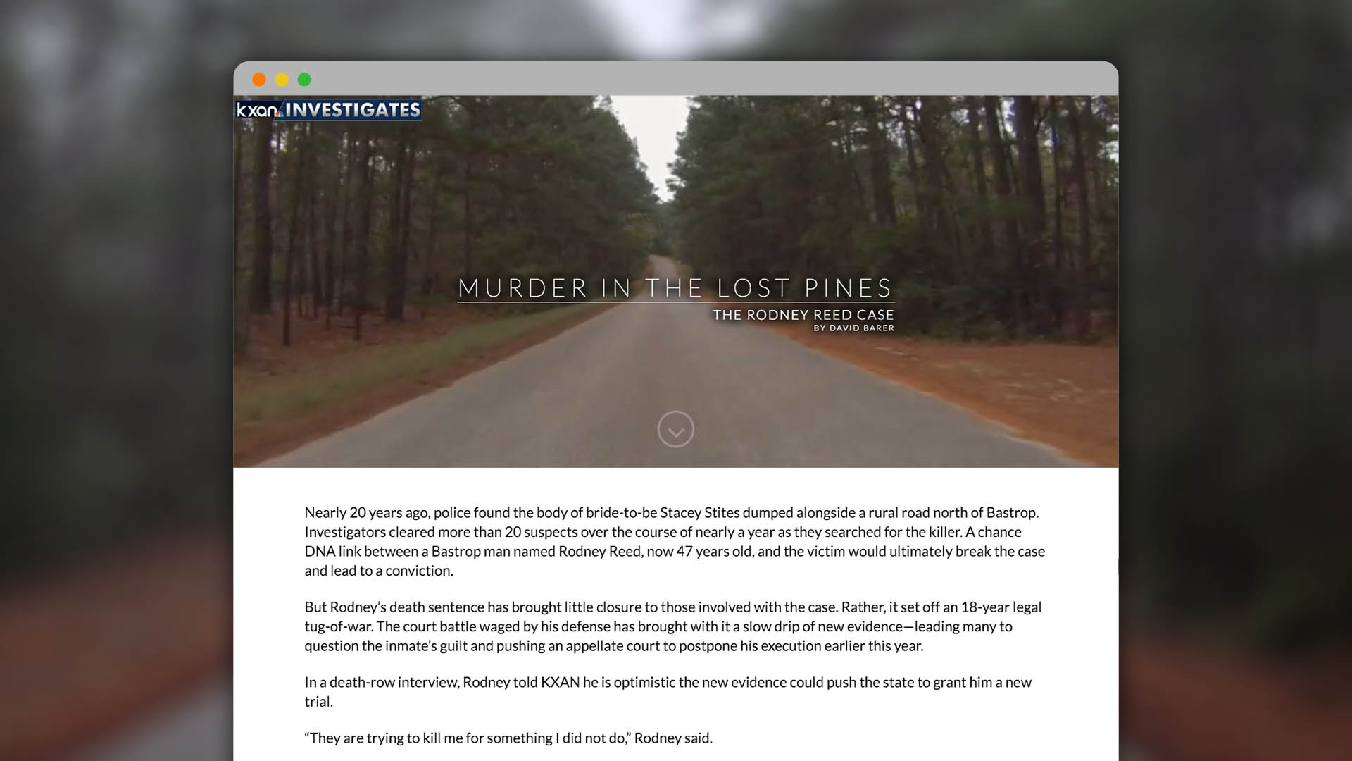 KXAN – Murder In The Lost Pines